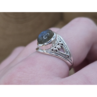 Echt zilveren ring met Labradoriet